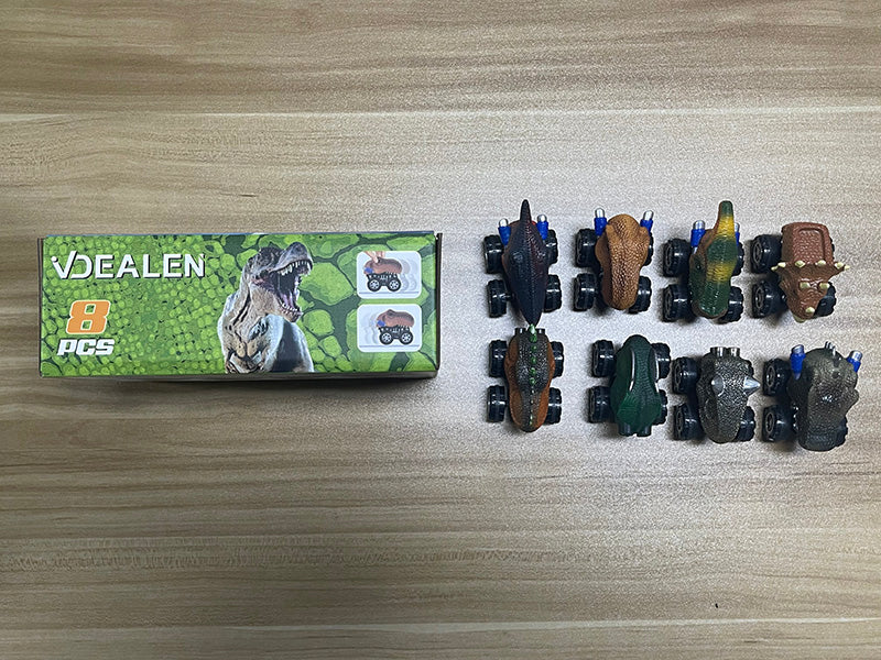 Vdealen Dinosaur Toys for Kids, 8 Pack Pull Back Dinosaur Car Toys for Age 3,4,5 and Up, Christmas Birthday Dino Toys Gift for Boys and Girls