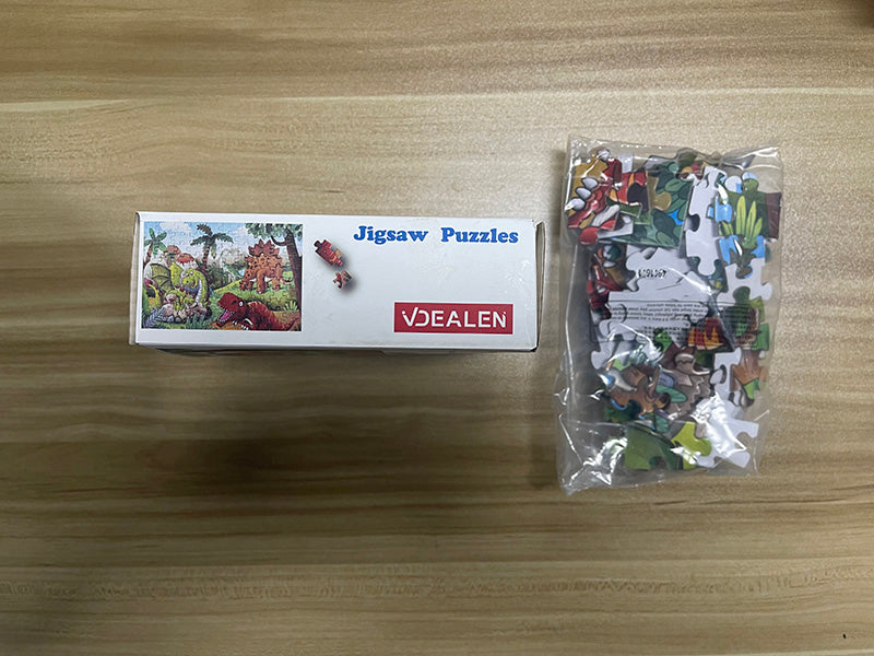 Vdealen 100 Piece Dinosaur Puzzle for Toddler Children Learning Educational Puzzles Toys for Kids Ages 4-8, Educational Jigsaw Puzzle Toy for Boys & Girls, Preschool Learning Puzzle with Colorful Cartoon Dinosaurs