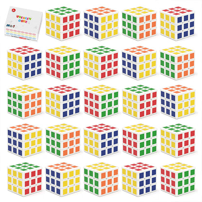 Vdealen 24 Pack Mini Cube Puzzle Party Favors for Kids, 1.18in 3x3 Magic Cube School Rewards & Classroom Prize for Students, Birthday Party Favors Easter Christmas Stocking Stuffers Gifts for Kids