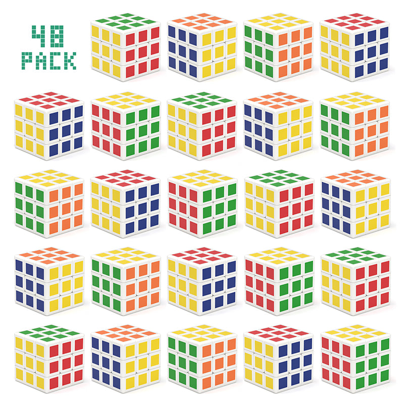 Vdealen 48 Pack Mini Cube Puzzle Party Favors for Kids, 3x3x3 Magic Cube School Rewards & Classroom Prize for Students, Birthday Party Favors Easter Valentines Day Stocking Stuffers Gifts for Kids