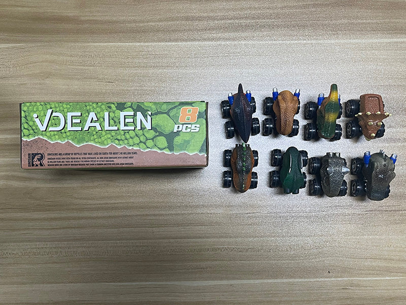 Vdealen Dinosaur Toys for Kids, 8 Pack Pull Back Dinosaur Car Toys for Age 3,4,5 and Up, Christmas Birthday Dino Toys Gift for Boys and Girls