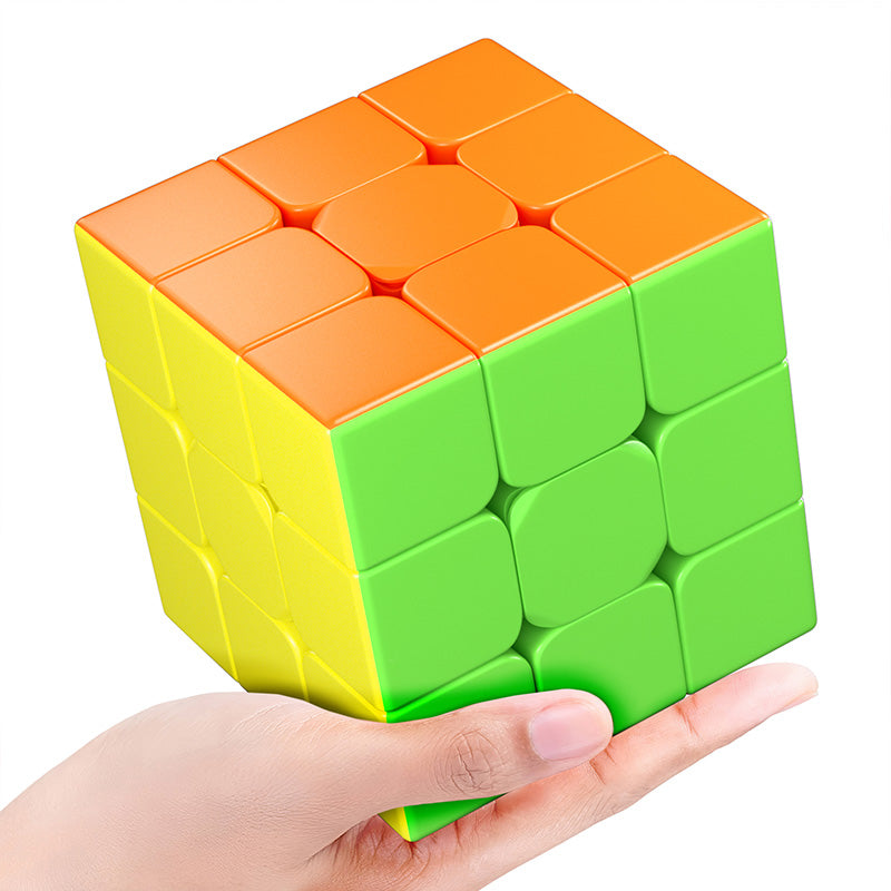 Vdealen Big Size 3x3x3 Stickerless Speed Cube, 3.54inch Smooth Magic Cube for Educational Cube Teaching, Large Puzzle Cube Birthday Party for Kids Teens Adults