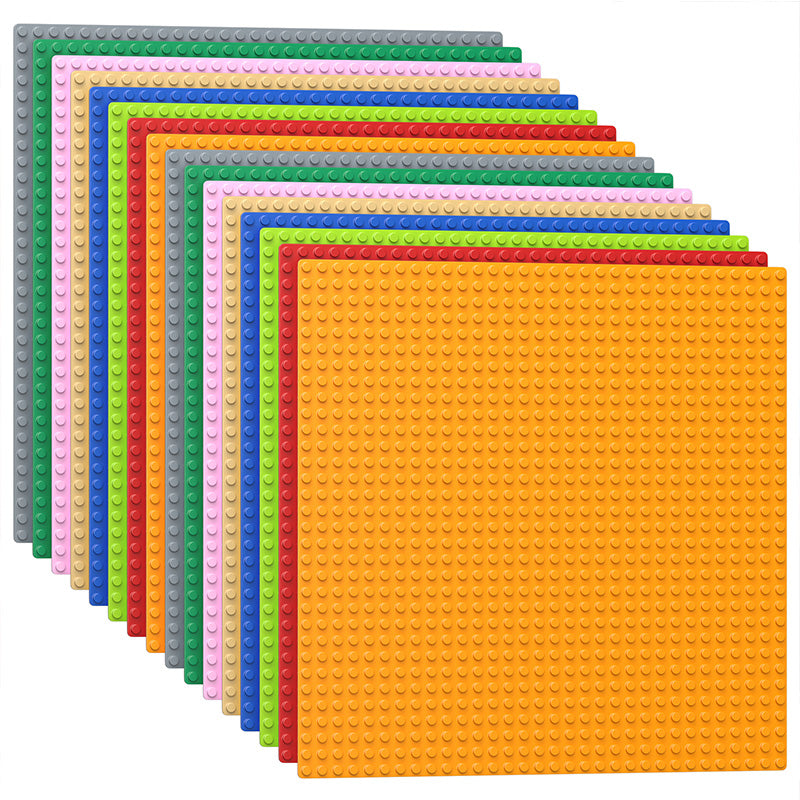 Vdealen 16 Pack Classic Baseplates 10" x 10" Large Building Plates for Building Bricks, Compatible with All Major Brands and Activity Table- Perfect STEM Gift for Builders