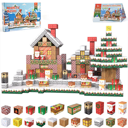 Vdealen 300 PCS Magnetic Blocks-Magnetic Building Blocks, Stacking Magnetic Cubes Toy for Kids, STEM Montessori Sensory Toys for Boys and Girls Age 3 4 5 6 7 8 9 10 11 12 Christmas Birthday Gift