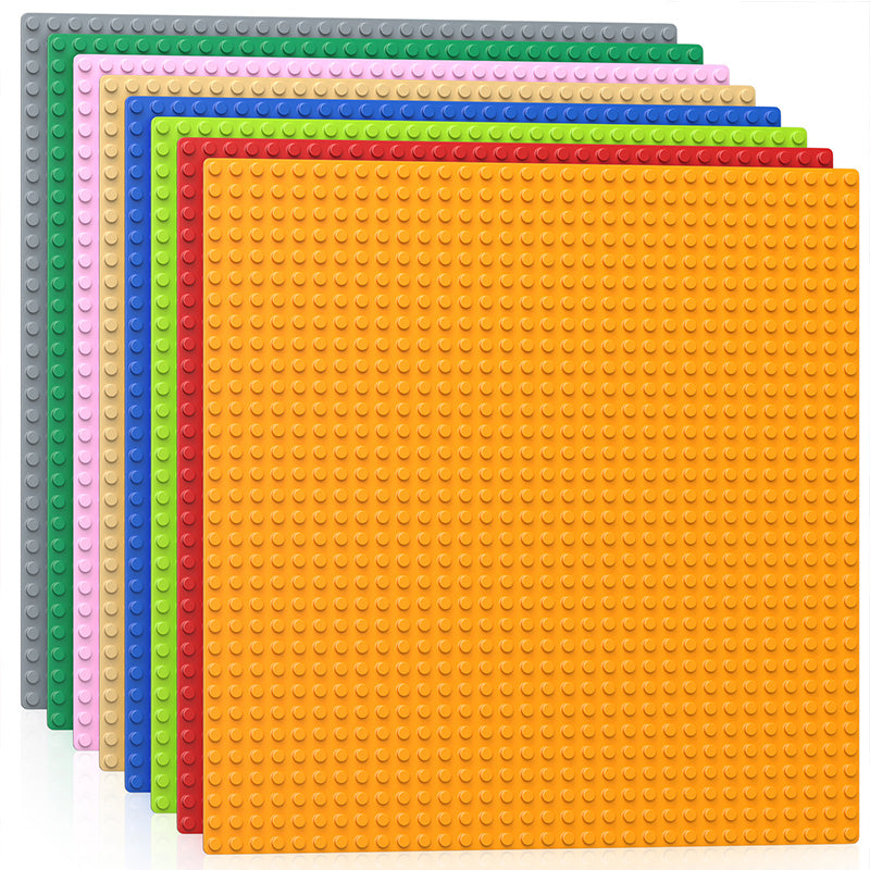 Vdealen 8 Pack Classic Baseplates 10" x 10" Large Building Plates for Building Bricks, Compatible with All Major Brands and Activity Table- Perfect STEM Gift for Builders