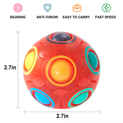 Vdealen Magic Rainbow Puzzle Ball, Fidget Ball Puzzle Brain Teaser Fidget Toy- Birthday Party Easter Valentines Christmas Stocking Stuffers for Kids Teen & Adults-5 Pack