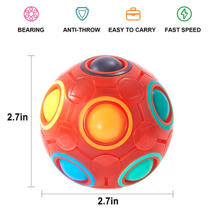 Vdealen Magic Rainbow Puzzle Ball, Fidget Ball Puzzle Brain Teaser Fidget Toy- Birthday Party Easter Valentines Day Christmas Stocking Stuffers for Kids Teen & Adults-6 Pack