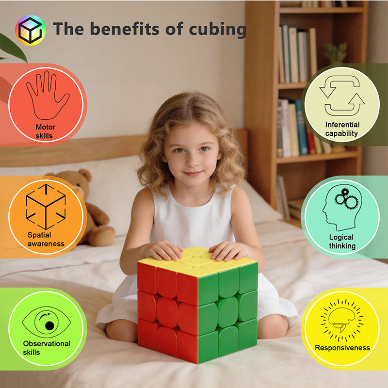 Vdealen 18CM Giant Magic Cube, Big 3x3x3 Speed Cube for Educational Cube Teaching, Brain Teasers Cubing Classroom Speed Toy, Desk Decor Birthday Party Gift for Kids Teens Adults