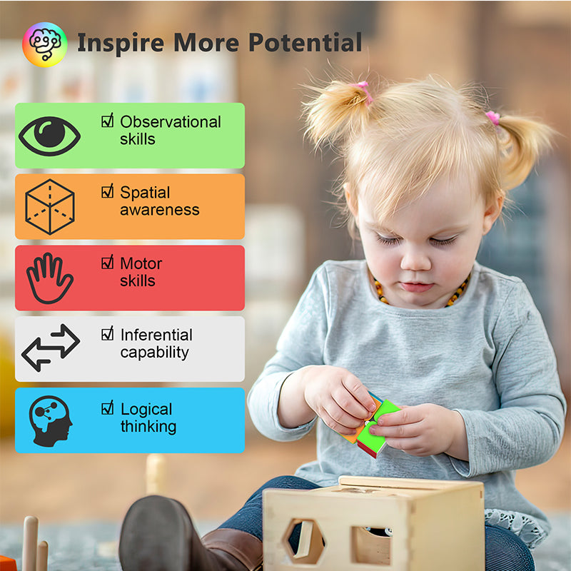 Vdealen Speed Cube Set, 2x2x2 3x3x3 Magic Cube Set, Puzzle Cube Toys Birthday Party Christmas Stocking Stuffers Gift for Kids Teens Adults(No Sticker)
