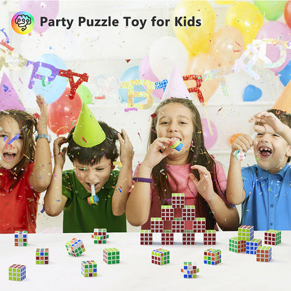 Vdealen 30 Pack Mini Cube Puzzle Party Favors for Kids, 1.18in 3x3 Magic Cube School Rewards & Classroom Prize for Students, Birthday Party Favors Easter Christmas Stocking Stuffers Gifts for Kids