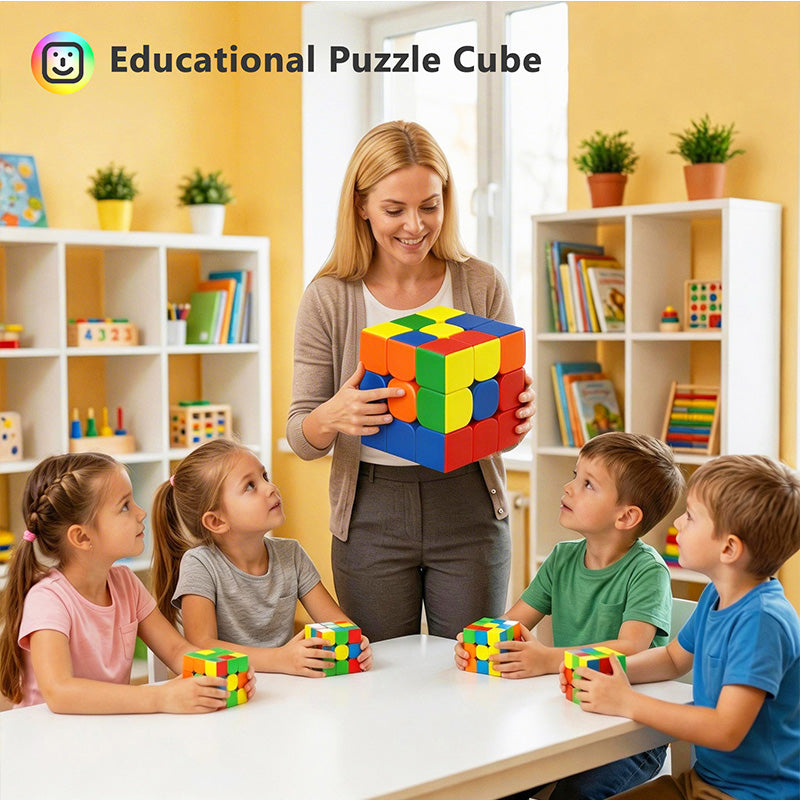 Vdealen 18CM Giant Magic Cube, Big 3x3x3 Speed Cube for Educational Cube Teaching, Brain Teasers Cubing Classroom Speed Toy, Desk Decor Birthday Party Gift for Kids Teens Adults