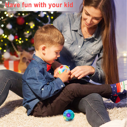 Vdealen Magic Rainbow Puzzle Ball, Fidget Ball Puzzle Brain Teaser Fidget Toy- Birthday Party Easter Valentines Christmas Stocking Stuffers for Kids Teen & Adults(White&Blue&Green)