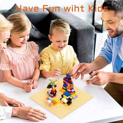 Vdealen 16 Pack Classic Baseplates 10" x 10" Large Building Plates for Building Bricks, Compatible with All Major Brands and Activity Table- Perfect STEM Gift for Builders