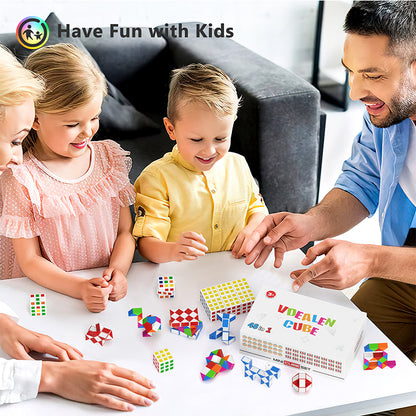 Vdealen 48 Pack Mini Cube&Fidget Snake Cube Puzzle Party Favors for Kids, School Rewards&Classroom Prize for Students, Goodie Bag Stocking Stuffers, Gift for Birthday Valentine Easter Christmas