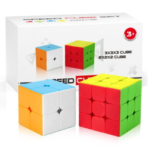 VDEALEN Speed Cube Set, 2X2 3X3 Speed Cube Original Fast Cube with Instruction (Stickerless)
