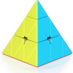VDEALEN Pyramid Speed Cube Original Triangle Pyraminx Puzzle Cube; Super-Durable Smooth with Vivid Colors - Easy to Turn (Stickerless)