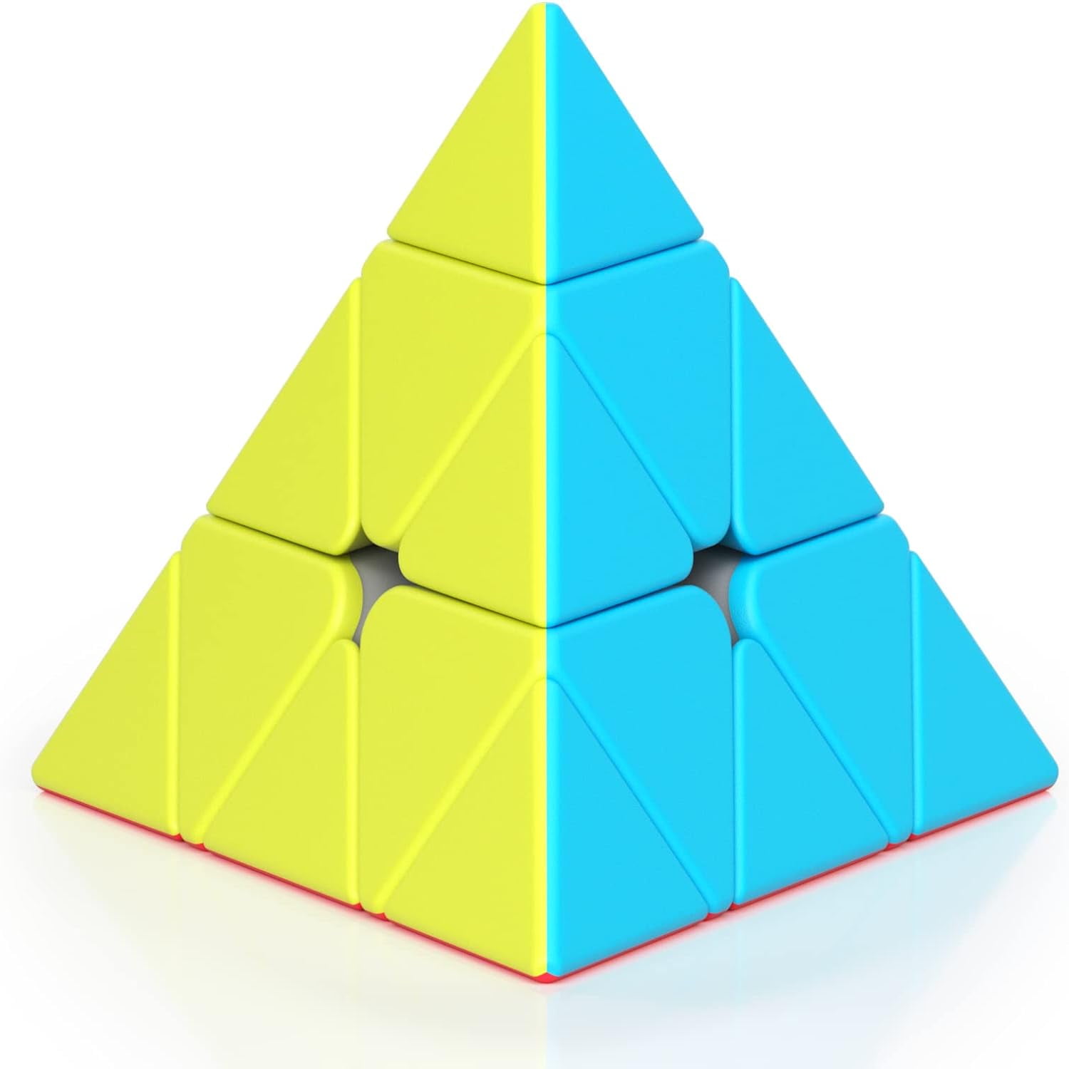 VDEALEN Pyramid Speed Cube Original Triangle Pyraminx Puzzle Cube; Super-Durable Smooth with Vivid Colors - Easy to Turn (Stickerless)