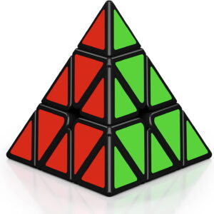 VDEALEN Pyramid Speed Cube Original Triangle Pyraminx Puzzle Cube; Super-Durable Smooth with Vivid Colors - Easy to Turn (Stickers)