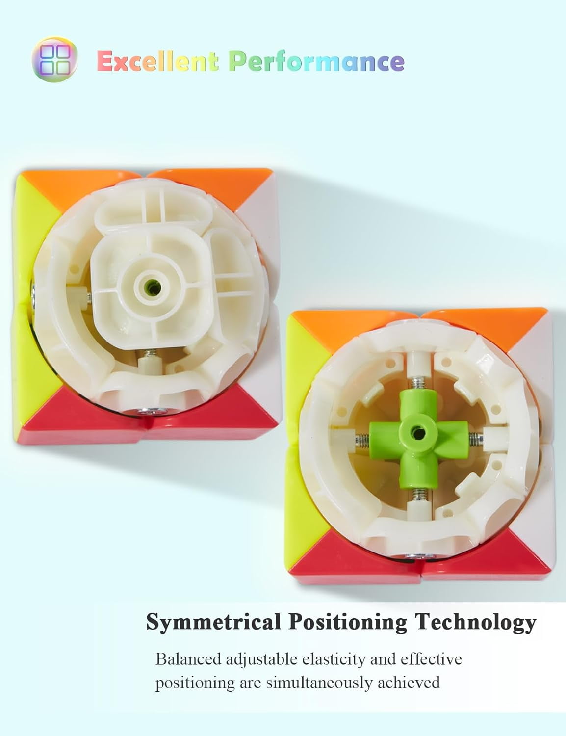 VDEALEN Speed Cube Set, 2X2 3X3 Speed Cube Original Fast Cube with Instruction (Stickerless)