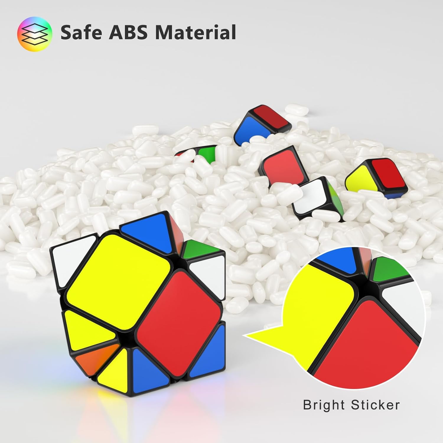 Vdealen 12 Pack Speed Cube Set Puzzle Cube Pack, 2x2 3x3 4x4 Pyramid Dodecahedron Mirror Skewb Snake Ivy Infinity Sandwich Fidget Spinner Magic Cube, Smooth Cube Bundle Toys Gift for Kids & Adults