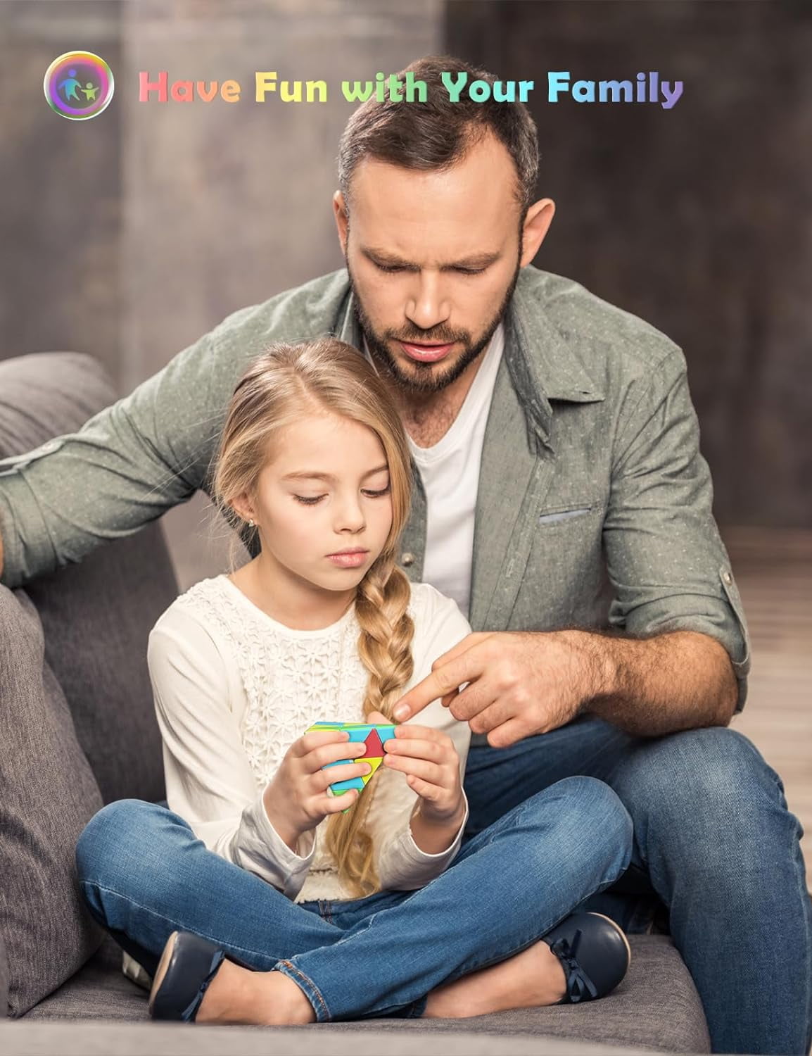 VDEALEN Pyramid Speed Cube Original Triangle Pyraminx Puzzle Cube; Super-Durable Smooth with Vivid Colors - Easy to Turn (Carbon Fiber)