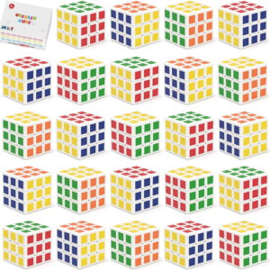 VDEALEN 24 Pack Mini Cube Puzzle Party Favors for Kids, 3x3x3 Magic Cube School Rewards & Classroom Prize for Students, Birthday Party Favors Easter Valentines Day Stocking Stuffers Gifts for Kids