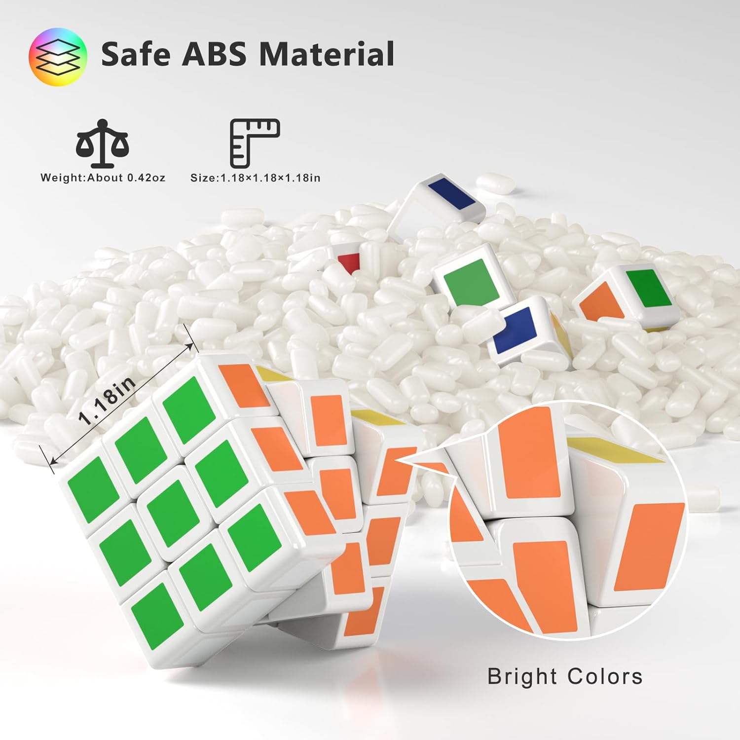 VDEALEN 24 Pack Mini Cube Puzzle Party Favors for Kids, 3x3x3 Magic Cube School Rewards & Classroom Prize for Students, Birthday Party Favors Easter Valentines Day Stocking Stuffers Gifts for Kids